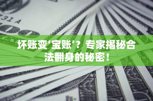 济南坏账变‘宝账’？专家揭秘合法翻身的秘密！