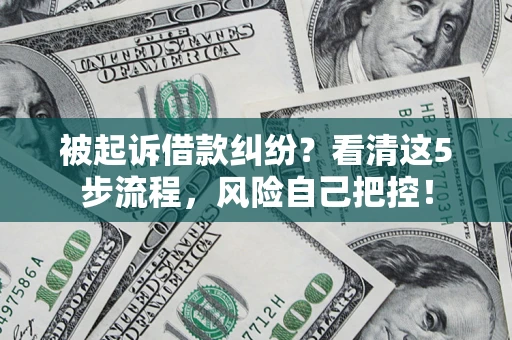 济南被起诉借款纠纷？看清这5步流程，风险自己把控！